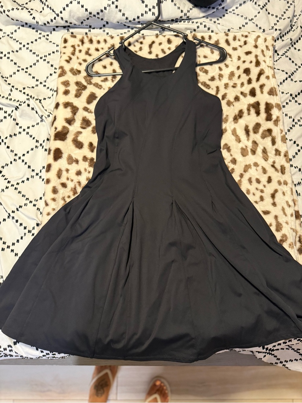 lululemon athletica Black Racerback Fit-and-Flare Mini Dress